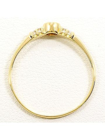 Unbranded 18K (18-karat) Yellow Gold Ring with 0.19ct Diamond, Total Weight 2.1g, Jewelry (view 2)