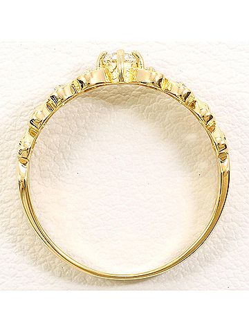 Unbranded 18K (18-karat) Yellow Gold Ring with 0.14ct Diamond, Total Weight 2.4g, Jewelry (view 2)