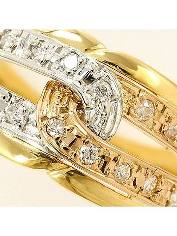 Unbranded PT900 Platinum 18K Yellow Gold Ring with 0.13ct Diamond, Total Weight 5.9g, Jewelry (view 2)