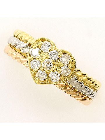 Unbranded PT900 Platinum 18K Yellow Gold Ring with 0.30ct Diamond, Total Weight 4.3g, Jewelry (view 1)