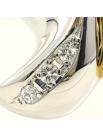 Unbranded PT900 Platinum 18K Yellow Gold Ring with 0.04ct Diamond, Total Weight 7.0g - Jewelry (view 2)