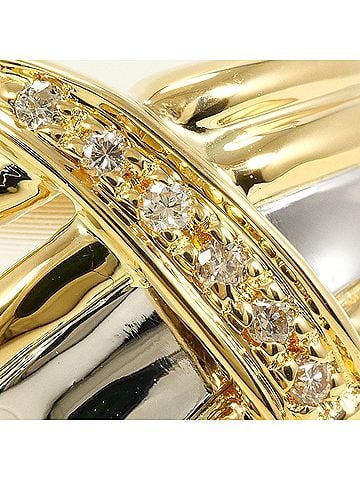 Unbranded PT850 Platinum 18K Yellow Gold Ring with 0.08ct Diamond, Total Weight 5.9g, Jewelry (view 2)