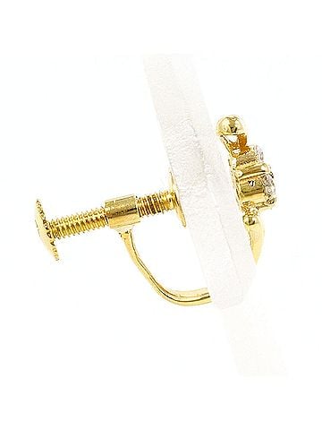 Unbranded 18K (18-karat) Yellow Gold Earring (Single Earring) with 0.07ct Diamond, Total Weight 0.7g, Jewelry (view 2)