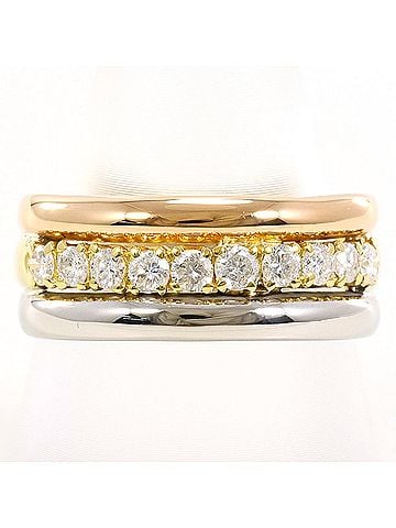 Unbranded PT900 Platinum 18K Yellow Gold Ring with 0.50ct Diamond, Total Weight 5.2g, Jewelry (view 1)