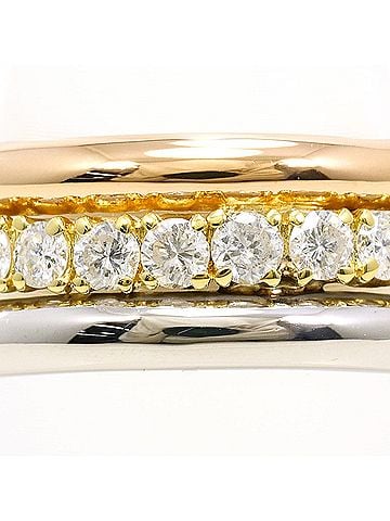 Unbranded PT900 Platinum 18K Yellow Gold Ring with 0.50ct Diamond, Total Weight 5.2g, Jewelry (view 2)