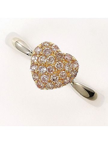 Unbranded PT900 Platinum 18K Pink Gold Ring with Diamond 0.30ct, Total Weight 3.5g, Jewelry (view 1)
