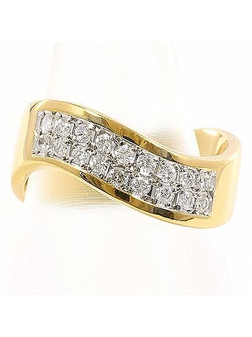 Unbranded Platinum (PT) and yellow gold (YG) ring with a 0.29ct diamond, total weight 5.6g. (view 1)