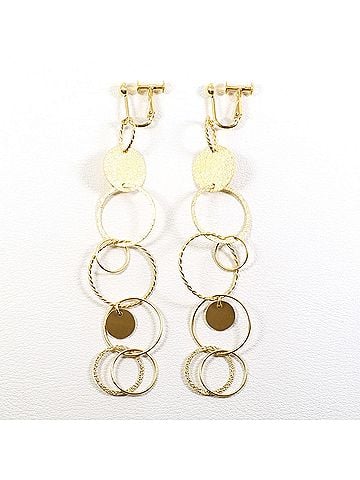 Unbranded 18K (18-karat) Yellow Gold Earrings, Total Weight 8.0g, Jewelry (view 1)