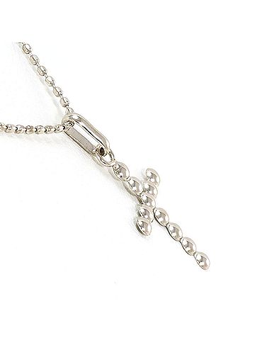 Unbranded 18K (18-karat white gold) necklace, total weight 1.7g, 45cm length, jewelry. (view 2)