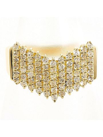 Unbranded 18K (18-karat) Yellow Gold Ring with 0.50ct Diamond, Total Weight 3.8g, Jewelry (view 1)