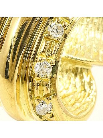 Unbranded 18K (18-karat) Yellow Gold Ring with 0.02ct Diamond, Total Weight 6.5g, Jewelry (view 2)