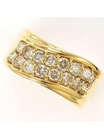 Unbranded 18K (18-karat) Yellow Gold Ring with Diamond, 1.00 ct, Total Weight 5.2g, Jewelry (view 1)