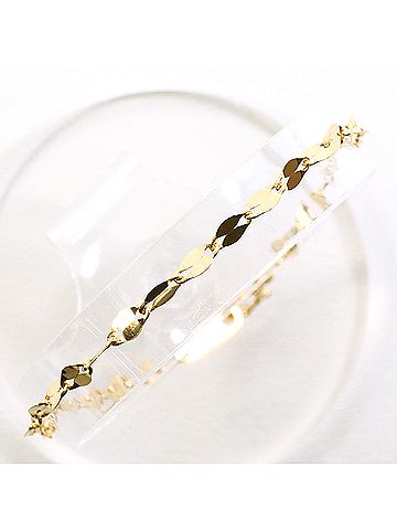 Unbranded 18K (18-karat) Yellow Gold Bracelet, Total Weight 1.6g, 18.5cm, Jewelry (view 1)