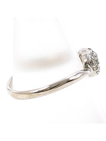 Unbranded 18K (18-karat white gold) ring with a 0.20 ct diamond, total weight 2.3g. Jewelry. (view 2)