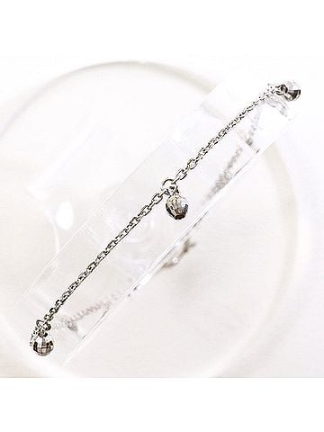 Unbranded 18K (18-karat white gold) bracelet, total weight 1.5g, 18cm, jewelry. (view 1)