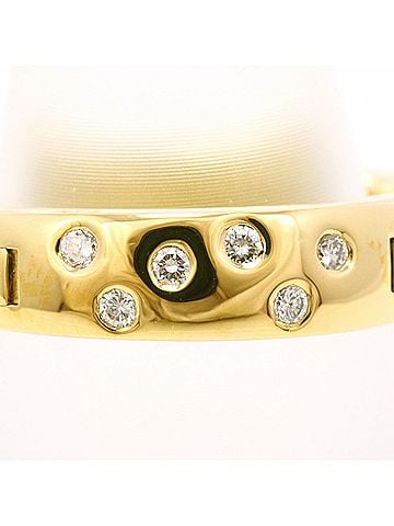 Unbranded 18K (18-karat) Yellow Gold Ring with 0.10 ct Diamond, Total Weight 7.3g, Jewelry (view 2)