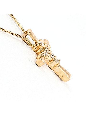 Unbranded K14 14K Pink Gold (PG) Necklace with 0.10ct Diamond, Total Weight 2.1g, 45cm Length, Jewelry (view 2)