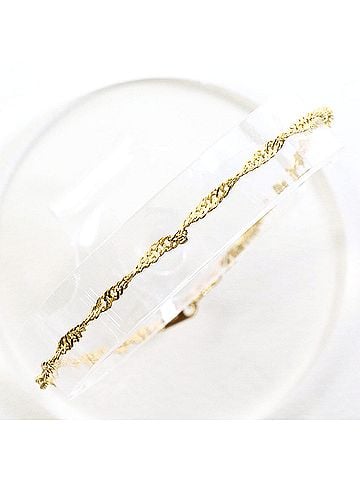Unbranded 18K (18-karat) Yellow Gold Bracelet, Total Weight 1.2g, 18.5cm, Jewelry (view 1)