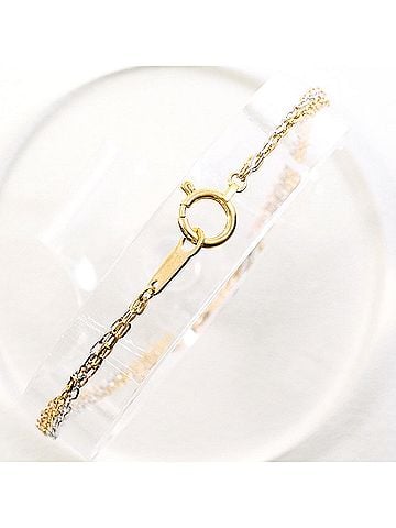 Unbranded 18K (18-karat) Yellow Gold Bracelet, Total Weight 1.2g, 18cm, Jewelry (view 2)