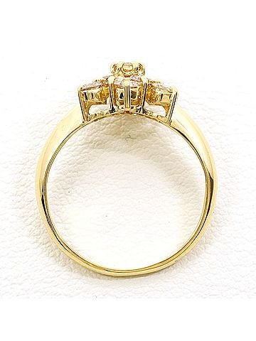 Unbranded 18K (18-karat) Yellow Gold Ring with Brown Diamond (0.52ct), Total Weight 1.9g, Jewelry (view 2)