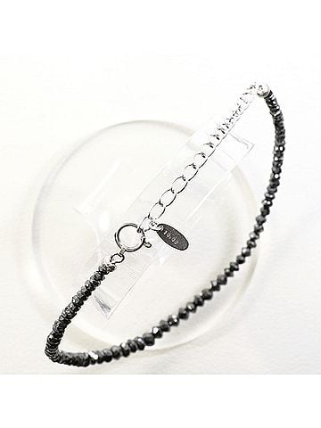 Unbranded 18K (18-karat white gold) bracelet with black diamonds, 10.00ct, total weight 3.2g, 22cm length. Jewelry. (view 2)
