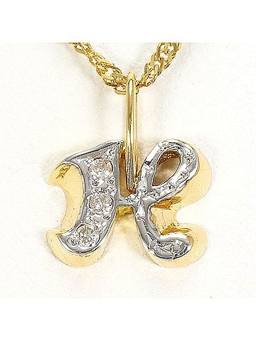Unbranded 18K (18-karat) Yellow Gold Necklace with Diamond (carat weight not stamped), Total Weight 1.9g, 40cm, Jewelry (view 1)