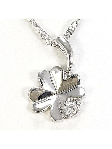 Unbranded 18K (18-karat white gold) necklace with a 0.03ct diamond, total weight 1.4g, 40cm length. Jewelry. (view 1)