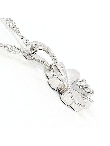Unbranded 18K (18-karat white gold) necklace with a 0.03ct diamond, total weight 1.4g, 40cm length. Jewelry. (view 2)