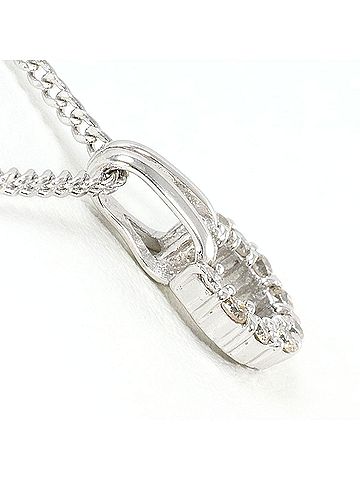 Unbranded 18K (18-karat white gold) and PT850 (platinum) necklace with a 0.15ct diamond, total weight 4.4g, 40cm length. Jewelry. (view 2)