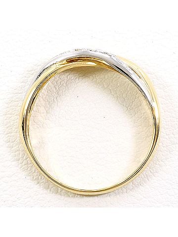Unbranded PT900 Platinum 18K Yellow Gold Ring with Diamond (carat weight not stamped), Total Weight 2.6g, Jewelry (view 2)