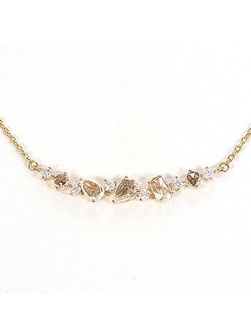 Unbranded 18K (18-karat gold) Pink Gold Necklace with 0.60 ct Diamond, Total Weight 2.7g, 48cm Length, Jewelry (view 1)