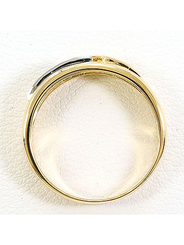 Unbranded PT900 Platinum 18K YG Yellow Gold Ring with Diamond (carat weight not stamped), Total Weight 3.5g, Jewelry (view 2)