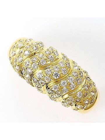 Unbranded 18K (18-karat) Yellow Gold Ring with Zirconia, Total Weight 5.5g, Jewelry (view 1)