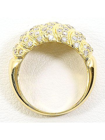 Unbranded 18K (18-karat) Yellow Gold Ring with Zirconia, Total Weight 5.5g, Jewelry (view 2)