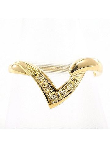 Unbranded 18K (18-karat) Yellow Gold Ring with 0.03ct Diamond, Total Weight 1.7g, Jewelry (view 1)