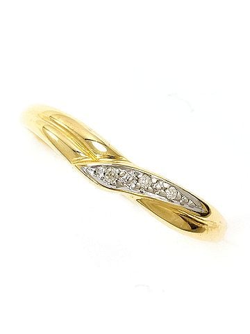 Unbranded 18K (18-karat) Yellow Gold Ring with 0.02ct Diamond, Total Weight 1.1g, Jewelry (view 1)
