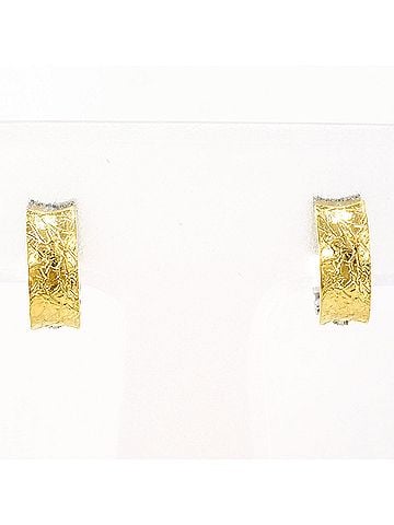 Unbranded 18K (18-karat) Yellow Gold (YG) and Platinum (PT900) Earrings, Total Weight 2.0g, Jewelry (view 1)