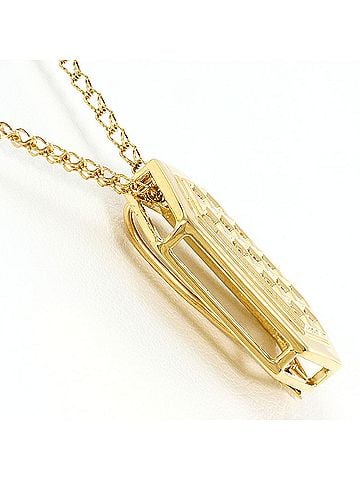 Unbranded 18K (18-karat) Yellow Gold Necklace with 0.19ct Diamond, Total Weight 6.4g, 40cm Length, Jewelry (view 2)