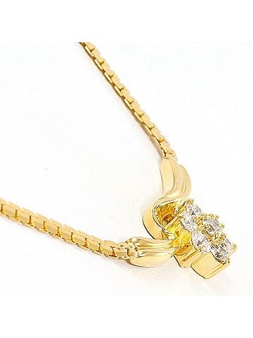 Unbranded 18K (18-karat) Yellow Gold Necklace with 0.50ct Diamond, Total Weight 8.9g, 42cm, Jewelry (view 2)