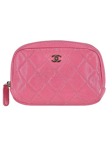 Chanel Chanel Classic Quilted Caviar Leather 'CC' Logo Cosmetic Case/Pouch (view 1)