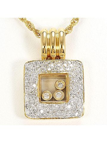 Unbranded 18K (18-karat) Yellow Gold Necklace with 0.50ct Diamond, Total Weight 10.8g, 52cm, Jewelry (view 1)