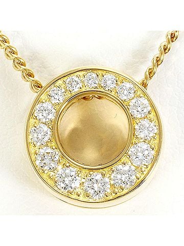 Unbranded 18K (18-karat) Yellow Gold Necklace with 0.28ct Diamond, Total Weight 6.9g, 40cm Length, Jewelry (view 1)