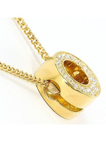 Unbranded 18K (18-karat) Yellow Gold Necklace with 0.28ct Diamond, Total Weight 6.9g, 40cm Length, Jewelry (view 2)