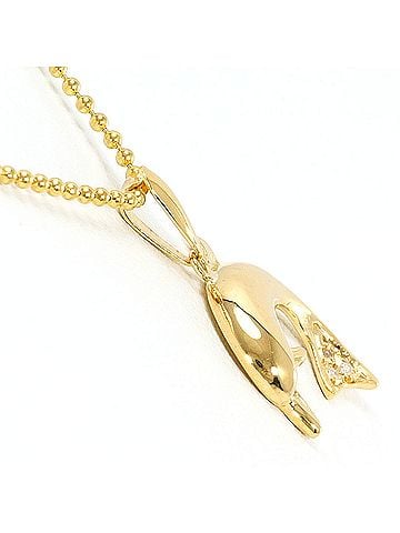 Unbranded 18K (18-karat) Yellow Gold Necklace with 0.02ct Diamond, Total Weight 3.8g, 40cm Length, Jewelry (view 2)