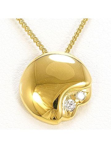 Unbranded 18K (18-karat) Yellow Gold Necklace with 0.04ct Diamond, Total Weight 3.6g, 40cm Length, Jewelry (view 1)