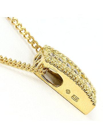 Unbranded 18K (18-karat) Yellow Gold Necklace with 0.10ct Diamond, Total Weight 5.0g, 40cm Length, Jewelry (view 2)