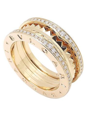 Bvlgari BVLGARI B.zero1 Rock Ring, 2-band, Diamond, Size #57, 360246, 18K Pink Gold, Women's, 360246 295534 (view 2)