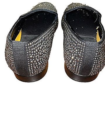 Mix No. 6 Black Crystal-Studded Slip-On Loafers Flats (view 2)