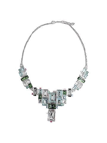 Swarovski  Swarovski Reload Geometric Necklace in Multicolor Rhodium Plated (view 1)