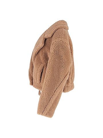 Max Mara Max Mara Gardone Fur Jacket in Brown Camel Hair (view 2)